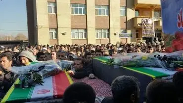 تشییع پیکرهای جانباختگان تصادف اتوبوس راهیان نور