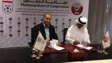 امضای تفاهمنامه فدراسیونهای فوتبال ایران و قطر