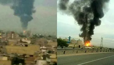 انفجار شرکت پرسی گاز دزفول+عکس
