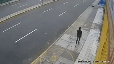 تصادف وحشتناک خودرو با عابر پیاده!
