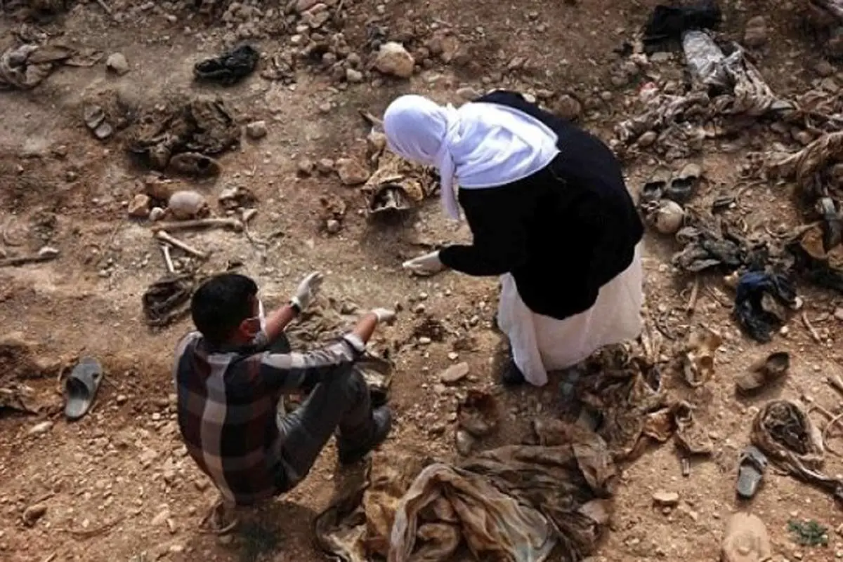 کشف گور جمعی ۸۰ زن ایزدی در نزدیکی سنجار
