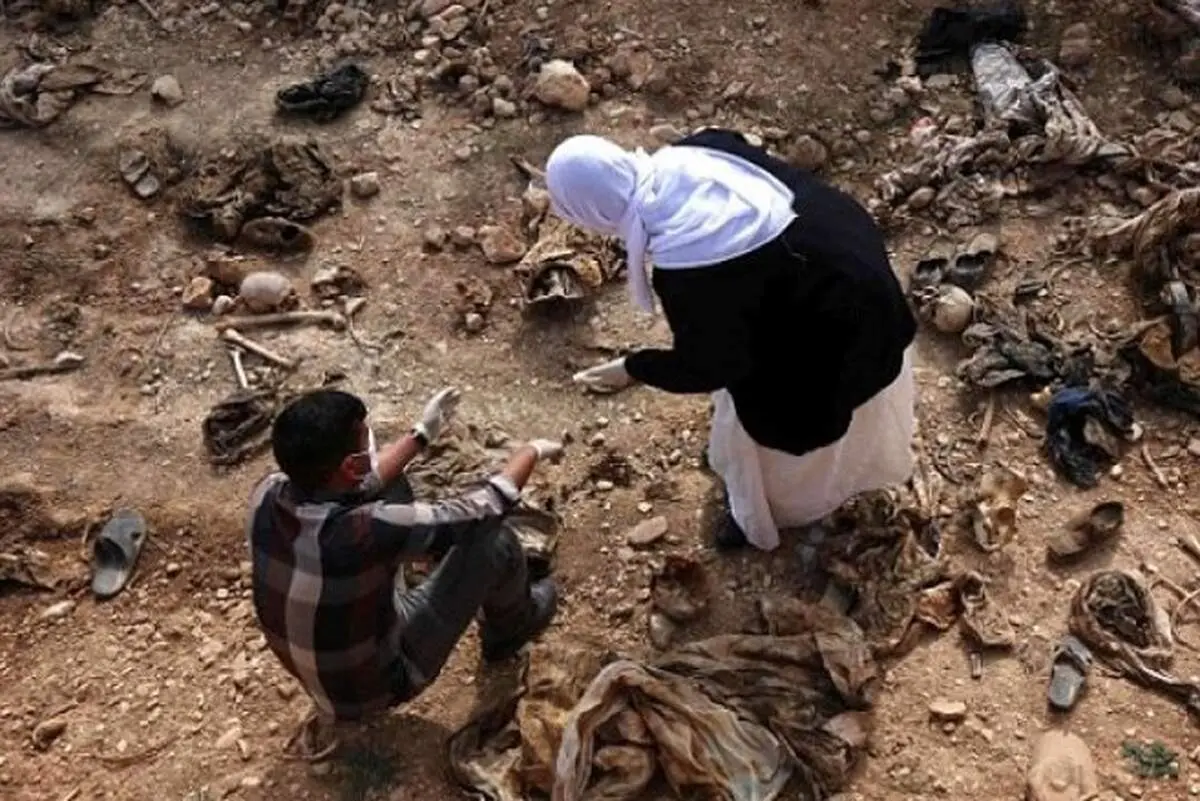 کشف گور جمعی ۸۰ زن ایزدی در نزدیکی سنجار