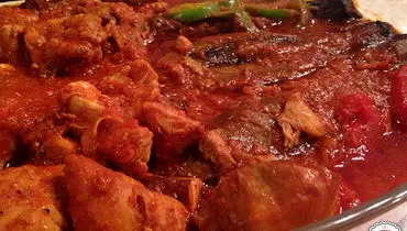 طرز تهیه خورش بادمجان با مرغ