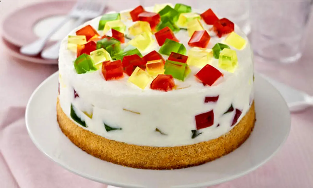 چیزکیک ژله موزاییکی