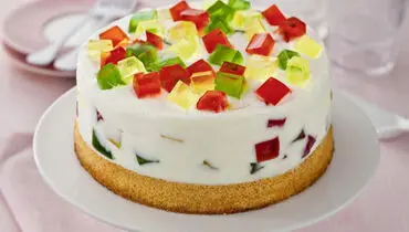 چیزکیک ژله موزاییکی