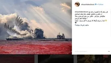 واکنش الناز شاکردوست در پی حادثه سانچی