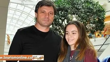 سرمربی جدید تراکتور و دخترش +عکس