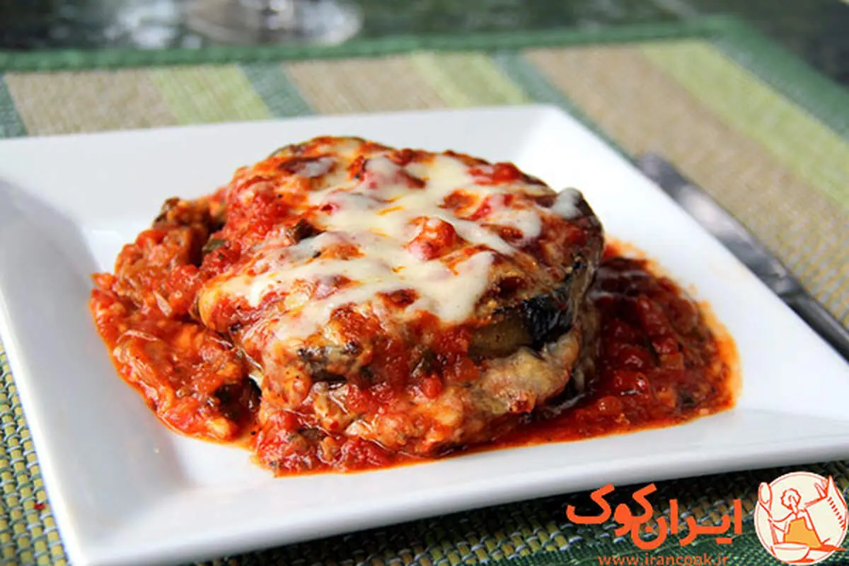 خوراک بادمجان پنیری غذایی لذیذ