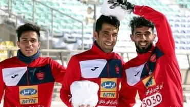شوخی برفی بازیکنان پرسپولیس +عکس