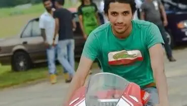 شیرین کاری مرگبار جوان موتور سوار!