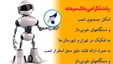 راه‌اندازی ربات تلگرامی بانک سرمایه