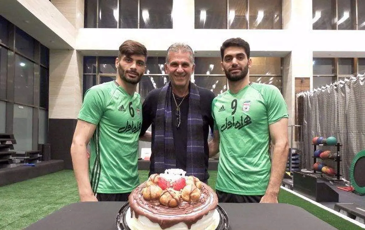 جشن تولد ۲بازیکن در حضور کیروش