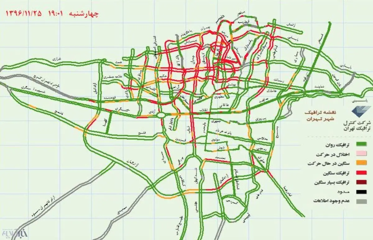 ترافیک عجیب در تهران +عکس