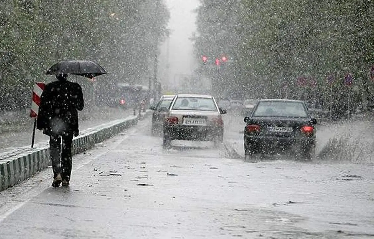 بارش برف و باران در ۱۴ استان