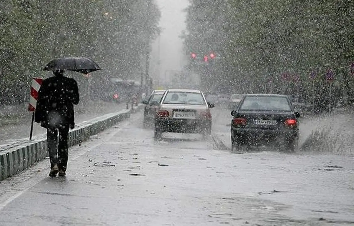 بارش برف و باران در ۱۴ استان