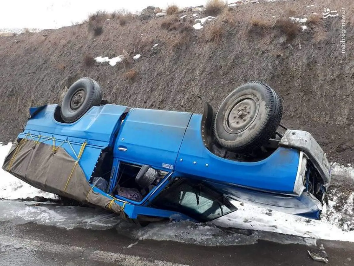 چپ کردن نیسان در فیروزکوه +عکس