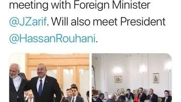 توئیت چاووش‌اوغلو پس از دیدار با روحانی و ظریف