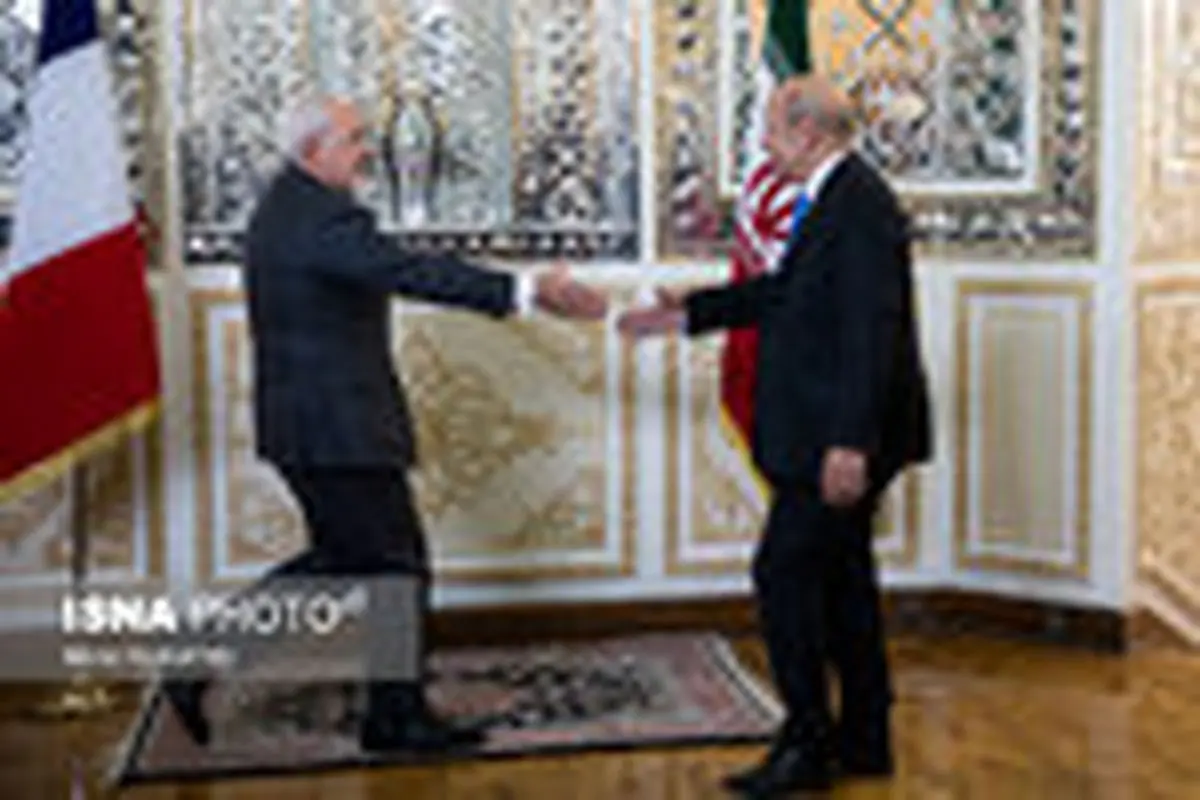دیدار وزیر امور خارجه فرانسه با محمدجواد ظریف