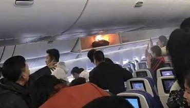 انفجار یک پاوربانک در هواپیمای چینی +عکس