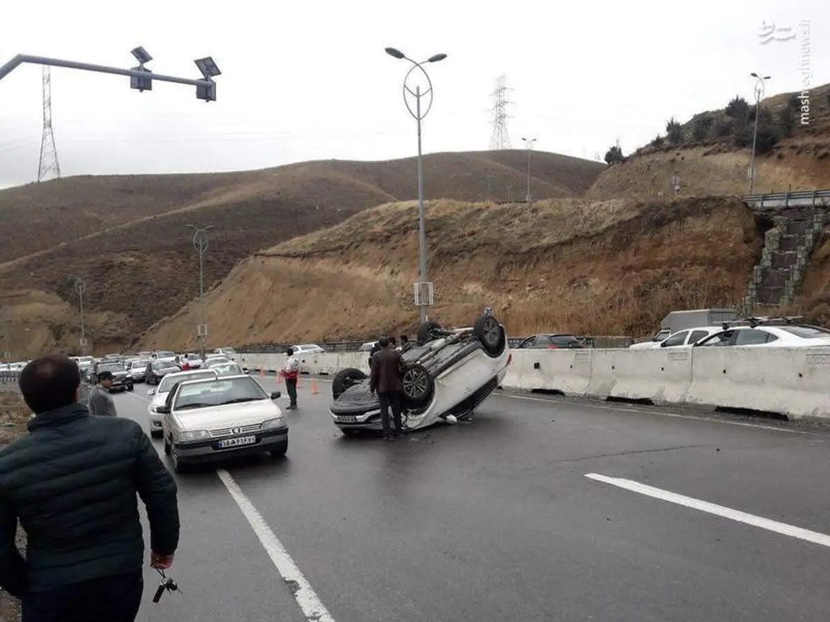 حادثه در گردنه لواسان +عکس