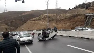 حادثه در گردنه لواسان +عکس