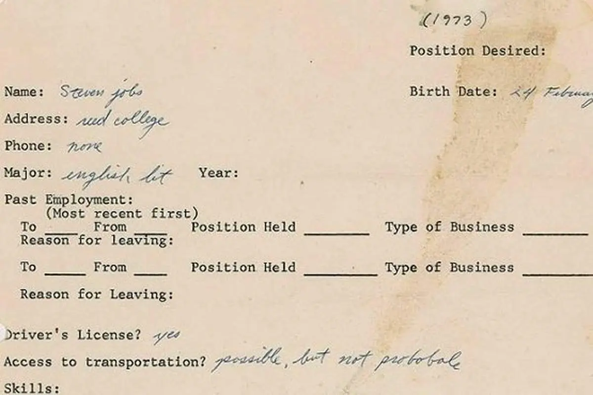 دستخط استیو جابز فروخته شد +عکس
