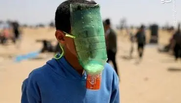 ماسک عجیب نوجوان فلسطینی +عکس
