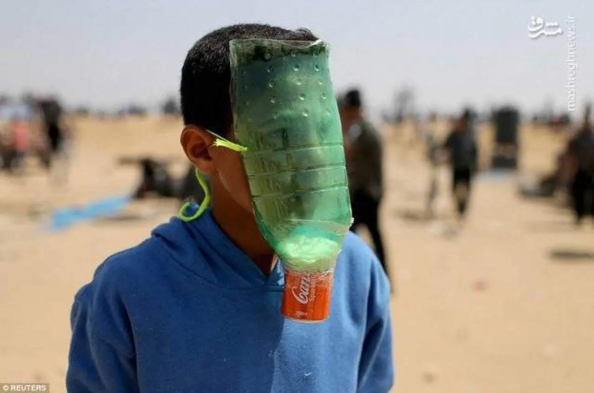 ماسک عجیب نوجوان فلسطینی +عکس