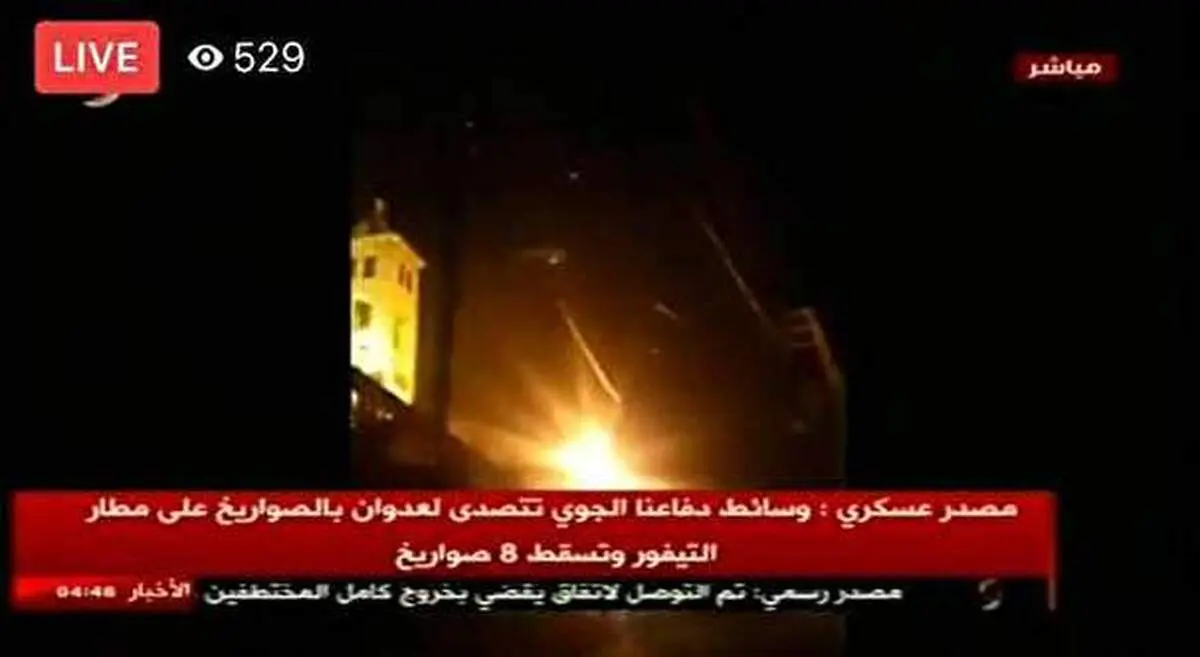 حمله هوایی اسرائیل به فرودگاه نظامی تی۴ سوریه