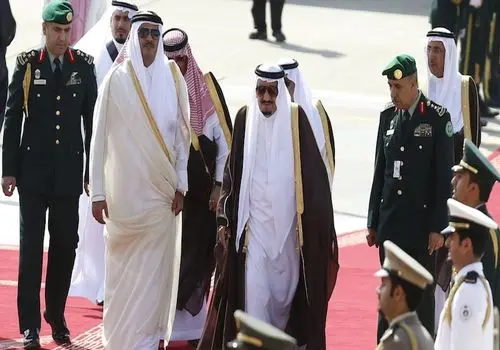 کلیپی جدید از لحظه ورود ترامپ به آسمان قطر!