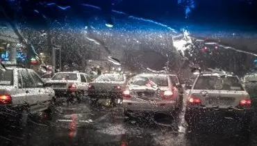 باران، معابر بزرگراهی و ورودی تهران را قفل کرد