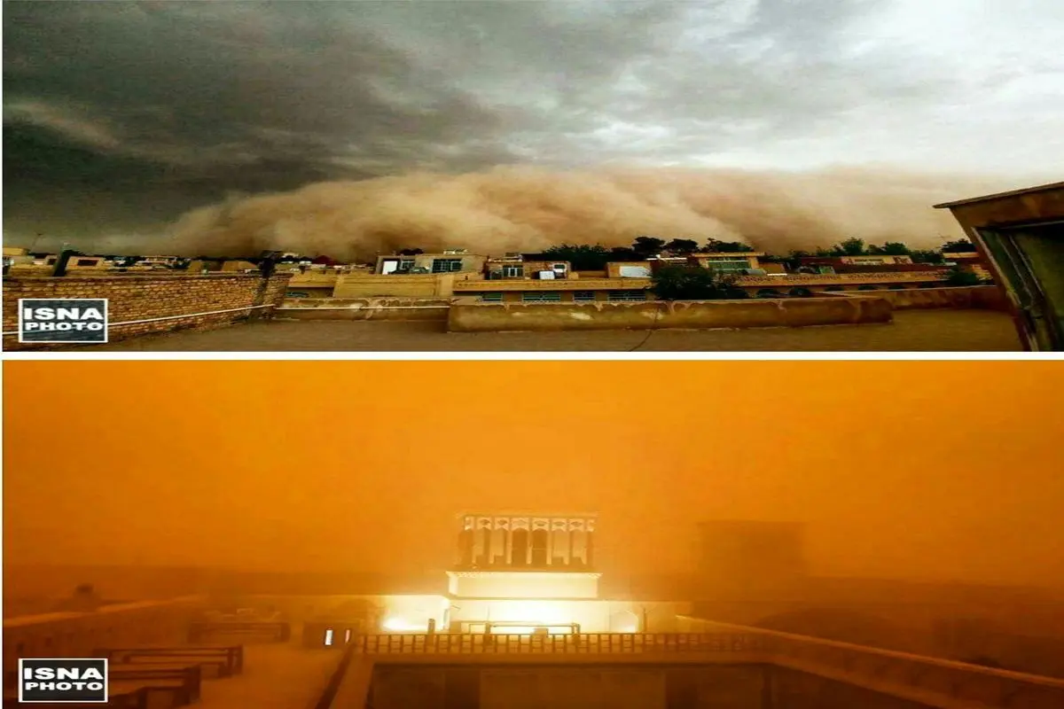 طوفان شن یزد را با خود برد +عکس