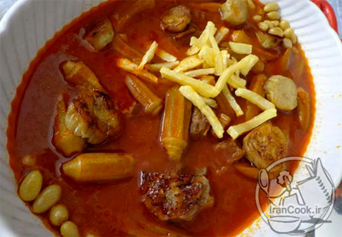 طرز تهیه خورش بامیه بادمجان