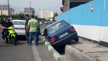 حادثه عجیب برای خودروی پراید! +عکس