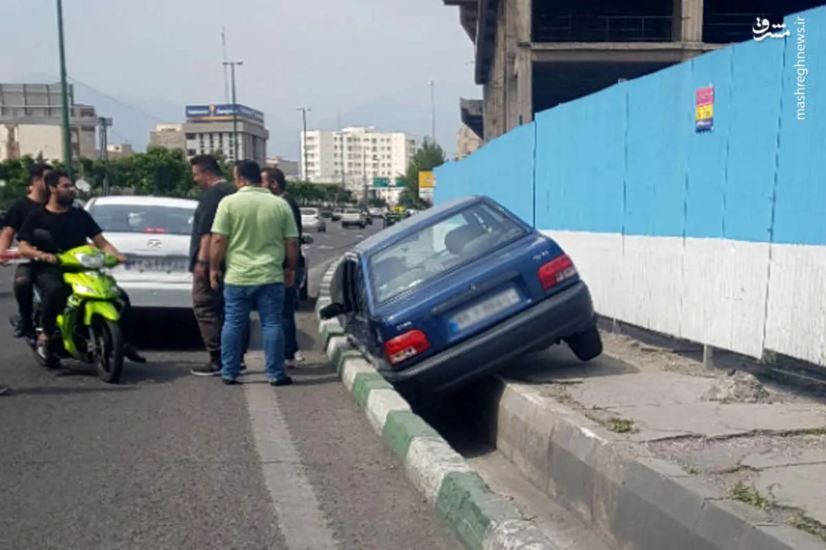 حادثه عجیب برای خودروی پراید! +عکس