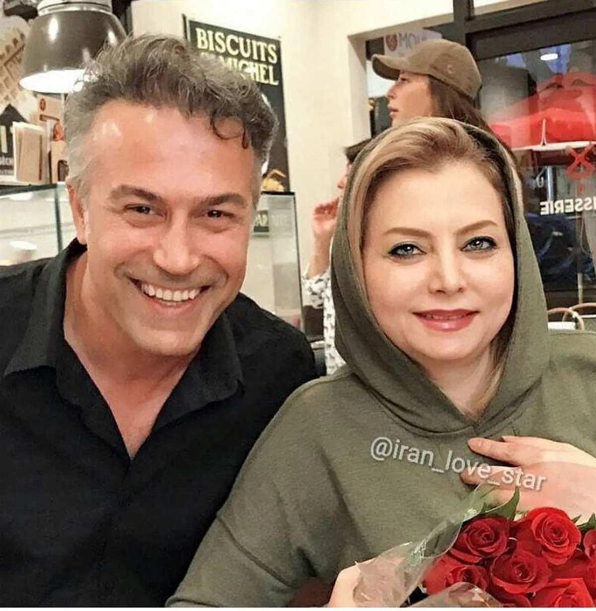 دانیال حکیمی و همسرش