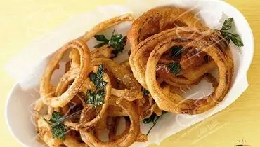 حلقه های پیاز سوخاری، پیش غذایی خوشمزه