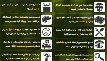 ۱۲ نکته برای مقابله با مسمومیت قارچ‌های سمی
