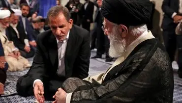 عکس جالب از گفت و گوی رهبر انقلاب و جهانگیری