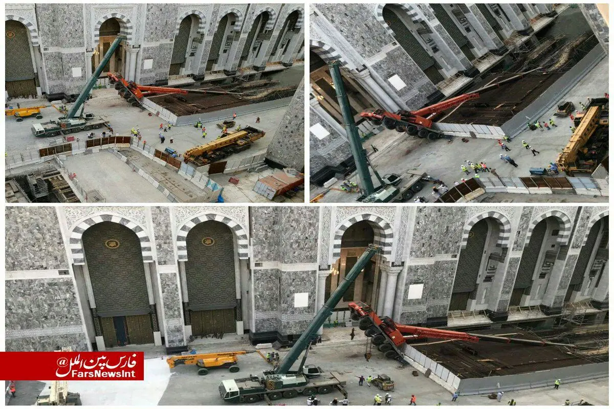 سقوط دوباره جرثقیل در مسجدالحرام +عکس