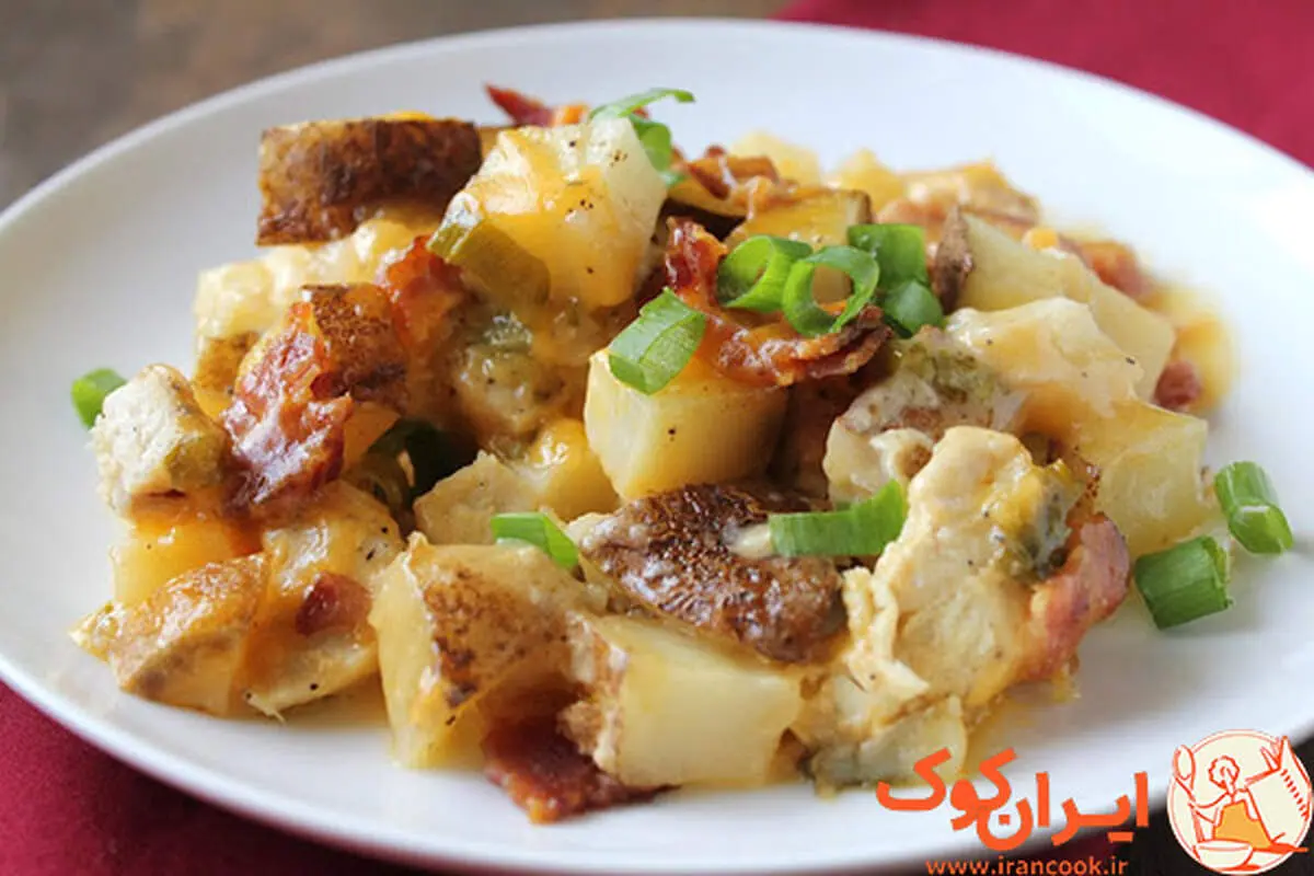 خوراک مرغ و سیب زمینی غذایی مقوی