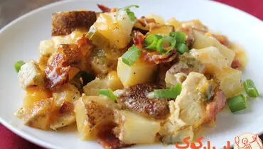 خوراک مرغ و سیب زمینی غذایی مقوی