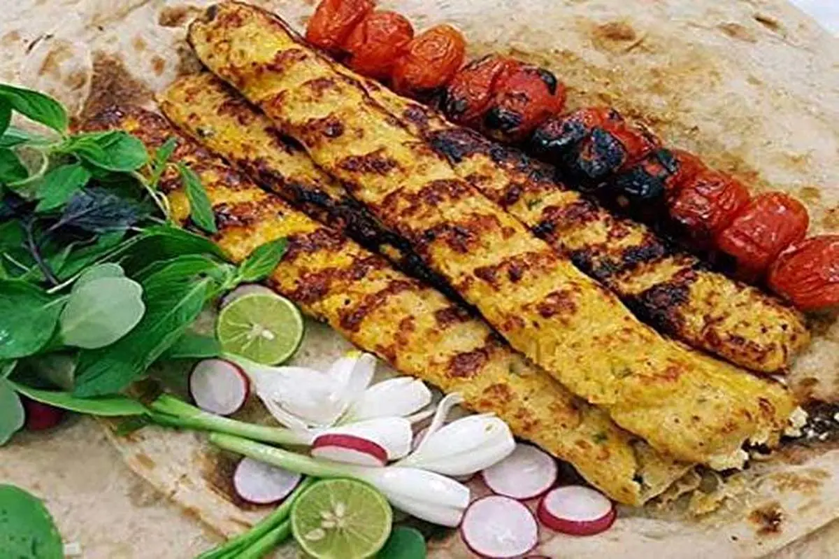 طرز تهیه کباب کوبیده مرغ با زعفران