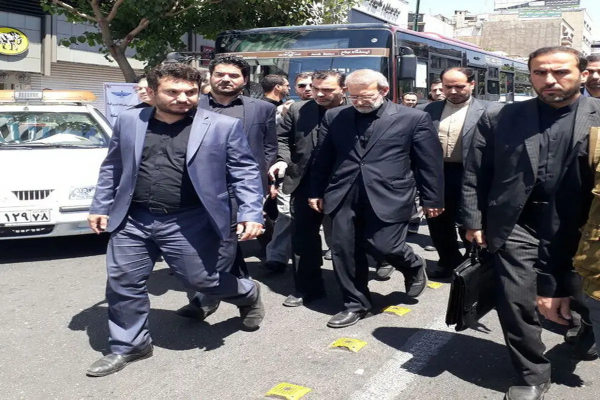 حضور لاریجانی در راهپیمایی روز قدس +عکس