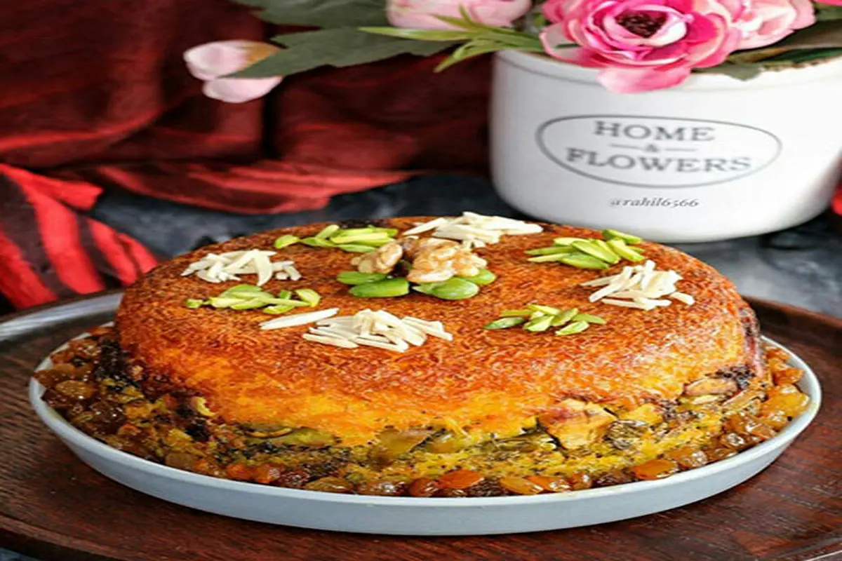 ته چین شوید باقلا با مرغ، خوشمزه و مجلسی