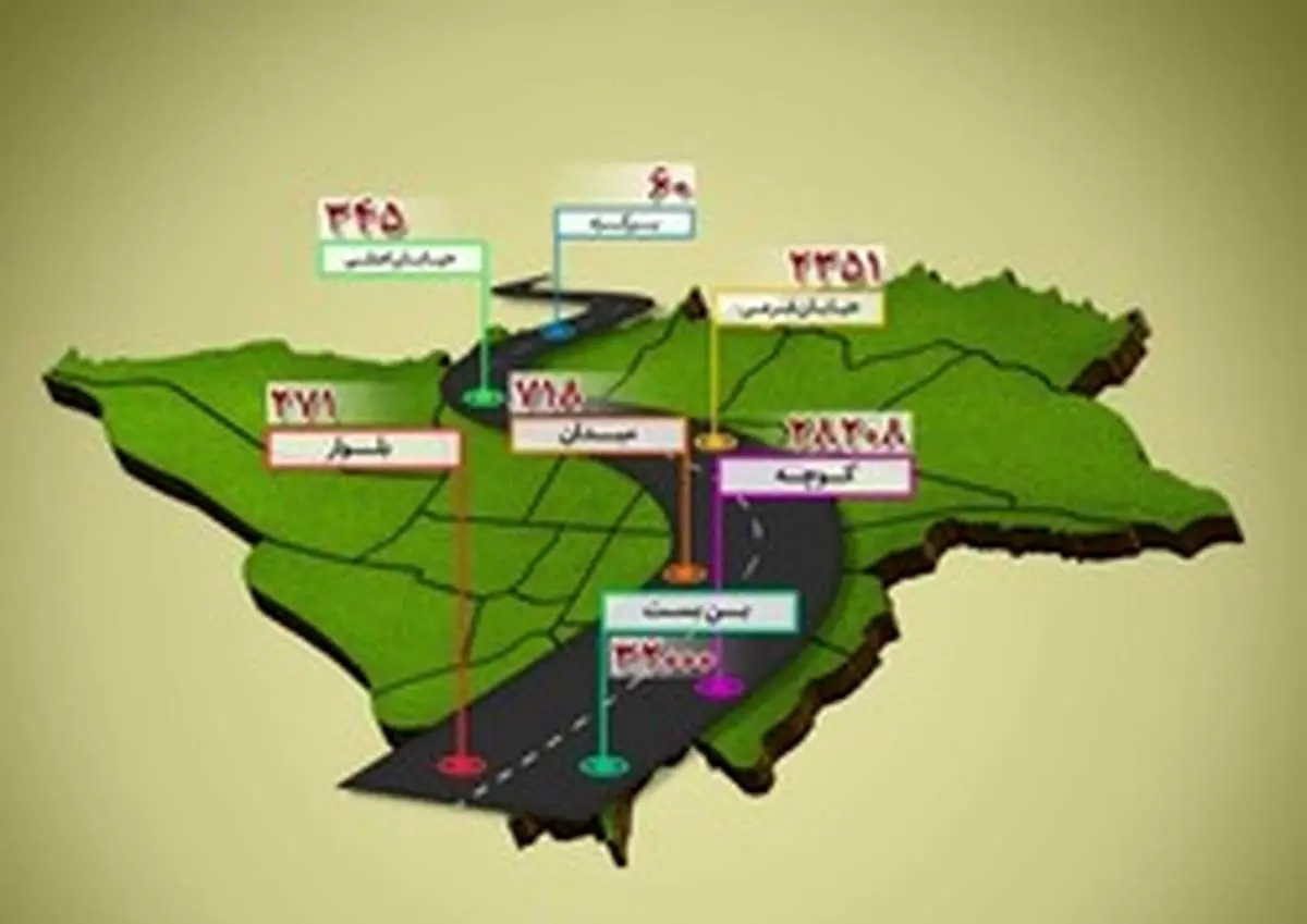پایتخت ایران 32 هزار بن بست، 28 هزار کوچه، 2696 خیابان و 60 بزرگراه دارد