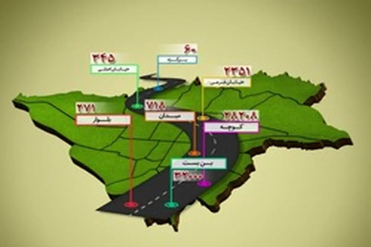 پایتخت ایران 32 هزار بن بست، 28 هزار کوچه، 2696 خیابان و 60 بزرگراه دارد