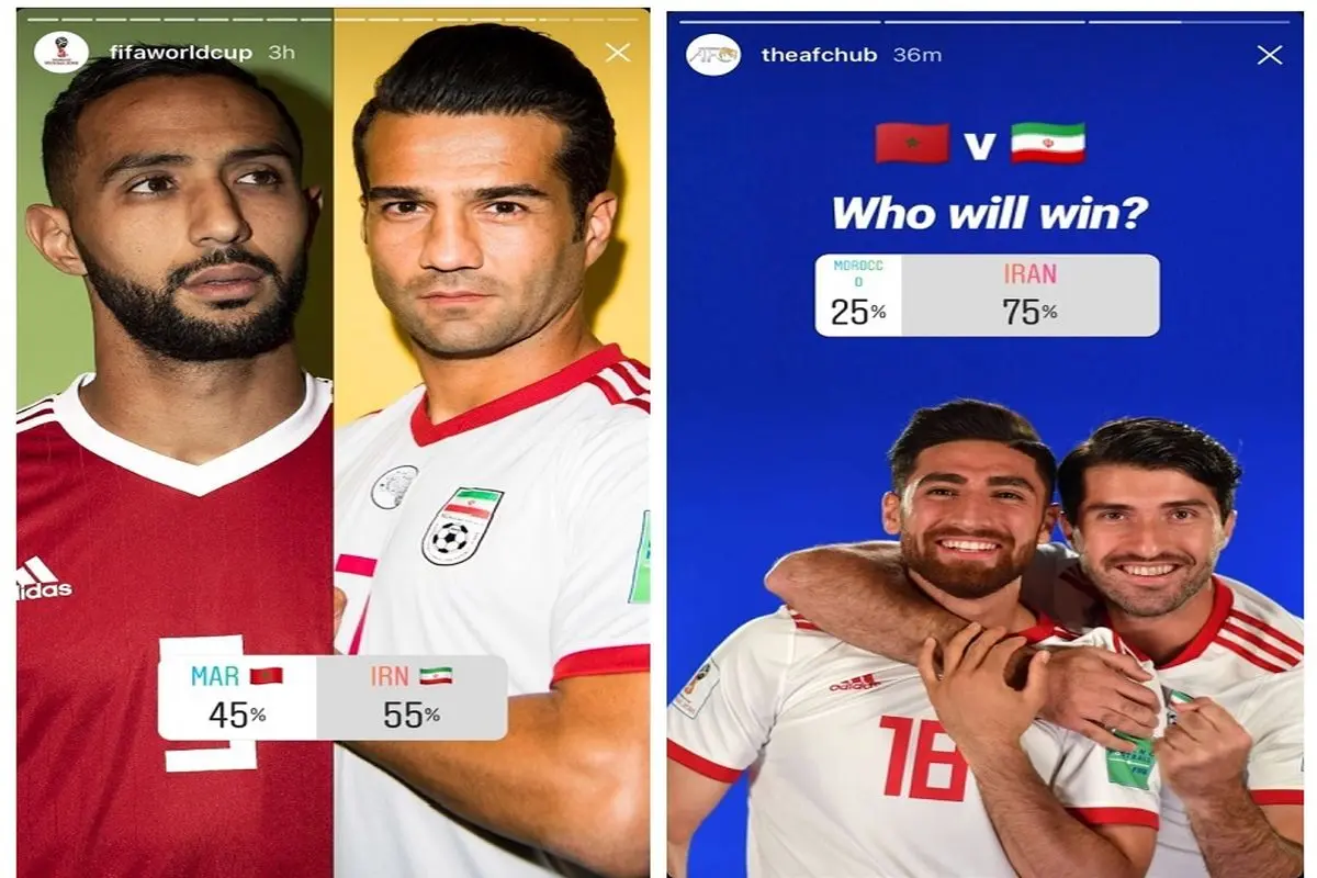 نظرسنجی فیفا و AFC درباره بازی ایران مراکش