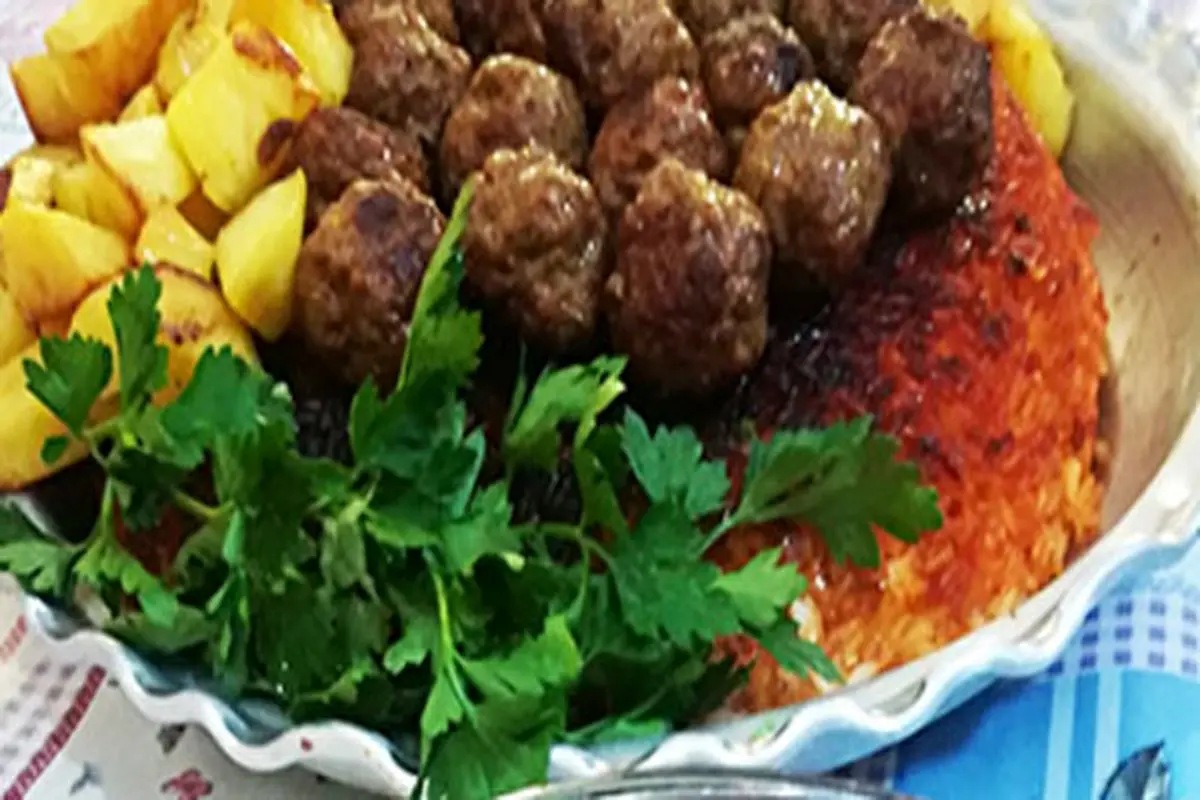 طرز تهیه گوجه پلو با گوشت قلقلی