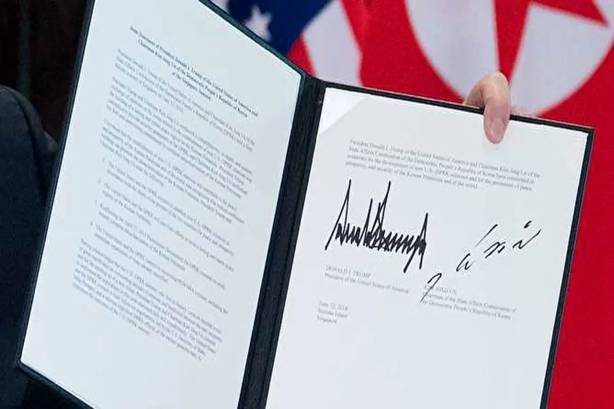 متن کامل توافقنامه دونالد ترامپ و کیم جونگ اون